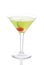 Green Cosmopolitan martini cocktail with vodka