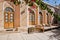 Green courtyard of beautiful iranian mansion