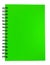 Green cover of notebook