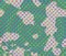 Green cow fur with white spots and sparkling multicolored diamonds. Seamless pattern