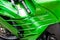 Green Cowling on Motorcycle