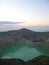 The green crater lake