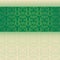 Green and cream classical oriental floral horizontal banner