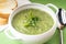 Green cream soup