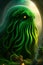 A green creature with long hair - Ai Generated