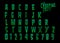 Green Creeping text b Movie horror  alphabet - 3D Illustration