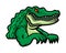 Green crocodile alligator icon.