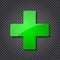 Green cross clean icon