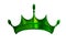 Green crown symbol icon  on white background. Illustration design