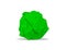 Green crumpled paper ball