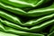 Green crumpled silk fabric