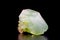 Green crystal of natural origin. Natural geological material for use in technology and jewelry
