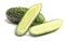 Green cucumber isolate on a white background