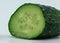 Green cucumber vegetable half cutting