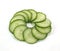 Green cucumber on white backgr