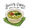 Green curry with fish ball. Popular traditional Thai food.