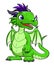 Green cute dragon