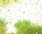 Green cute fresh light eco-friendly yellowish with white background in dots, blots and brush strokes