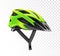 Green cycling helmet. Vector illustration on a transparen