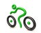 Green cyclist