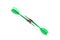 Green dart darts lie on white background with place for text