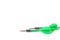 Green dart darts lie on white background with place for text