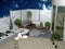 Green design of rooftop relaxation area, urban ideas. 3D illustartion