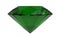 Green diamond, emerald, 3D rendering