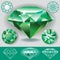 Green diamond emerald gemstone
