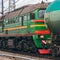 Green diesel locomotive