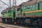 Green diesel locomotive