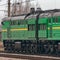 Green diesel locomotive