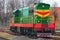 Green diesel locomotive