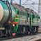 Green diesel locomotive