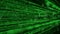 Green Digital Data Stream with Binary Code Technology Background