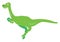 Green Dinosaur, vector or color illustration