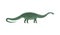 Green Diplodocus Dinosaur Of Jurassic Period, Prehistoric Extinct Giant Reptile Cartoon Realistic Animal