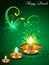 Green Diwali Background with floral
