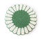 Green doily on white