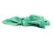 Green domestic textile cleaning cloth.Crumpled napkin.Household fabric