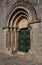The Green Door of Fontarcada Monastery in Povoa de Lanhoso, Braga, Minho.