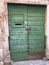 Green Doorway with Mail Slot