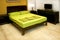 Green double bed