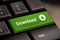 Green download enter button key