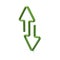 Green download and upload arrows