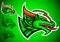 Green dragon emblem logo vector