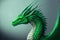 Green dragon portrait, mysterious monster from farytales and symbol of 2024 lunar year in Chinese calendar. Generated AI