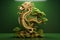 Green Dragon. Symbol of Happy Chinese New Year 2024 is Wooden dragon. Chinese astrology, horoscope 2024 sign