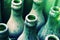 Green dusty bottles