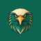 Green Eagle Mascot Logo Design With Realistic Light And Color